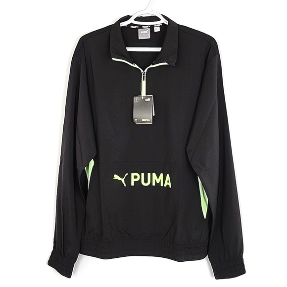 Puma Drycell Men's Black Lightweight Performance Jacket Windbreaker Sz M - Picture 2 of 13